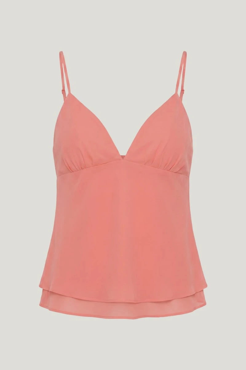 Plunge Babydoll Tank Top