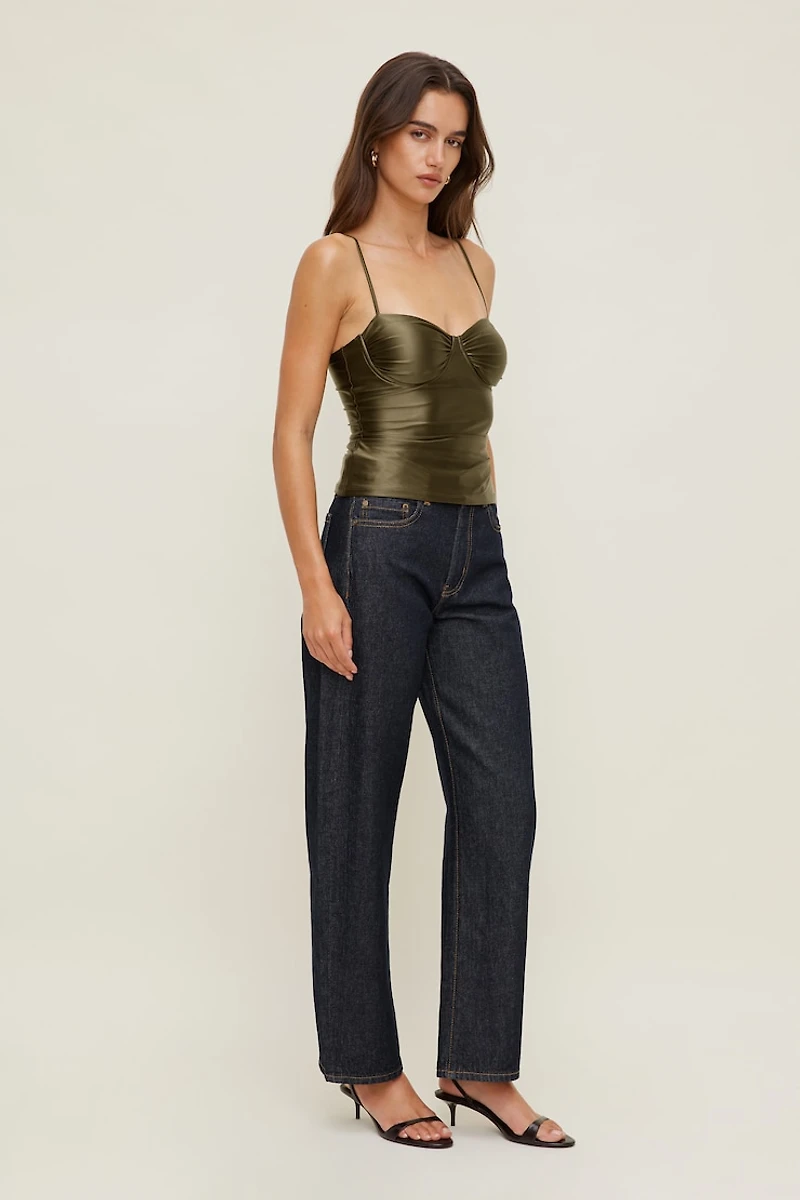 Monet Stretch Satin Top