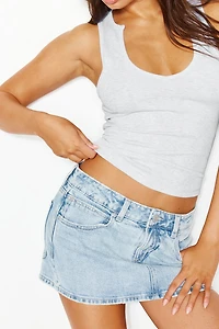 Denim Micro Skort