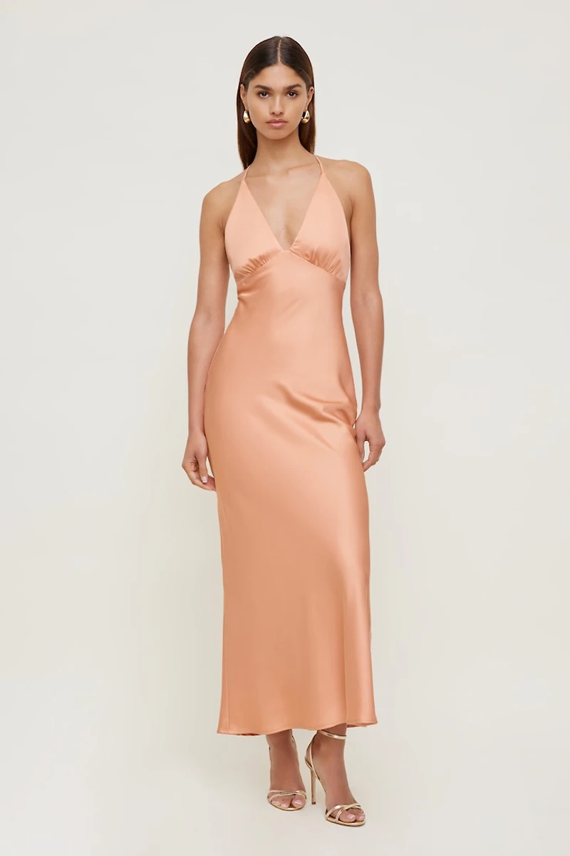 Livia Satin Maxi Dress