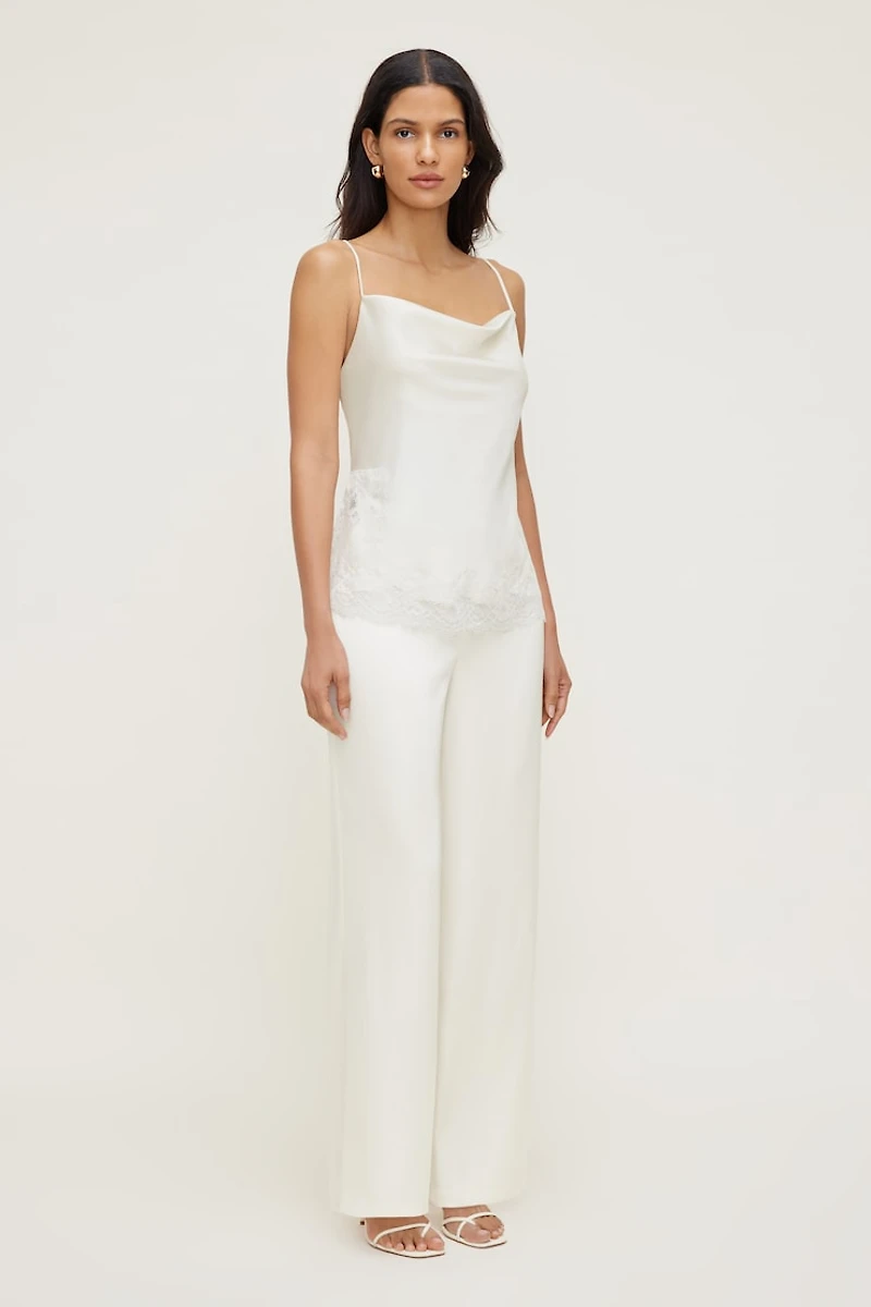 Camisole Madi en satin et dentelle