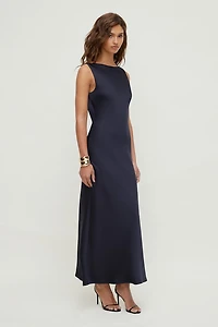 Robe nuisette maxi en satin Nora
