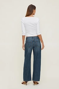 Jules Relaxed Low Rise Straight Leg Jeans