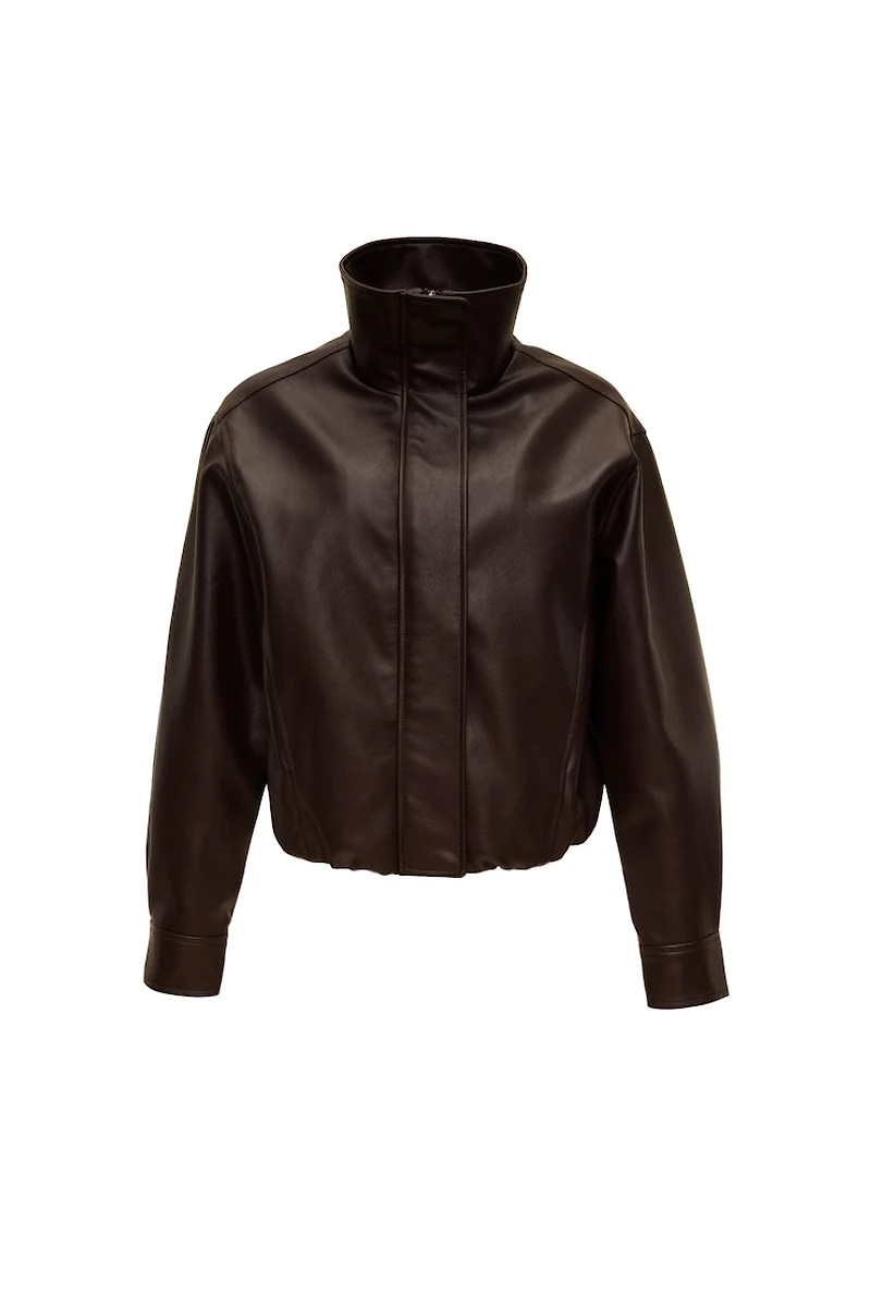 Bubble Faux-Leather Jacket