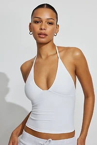 Sleek Plunge Halter Top