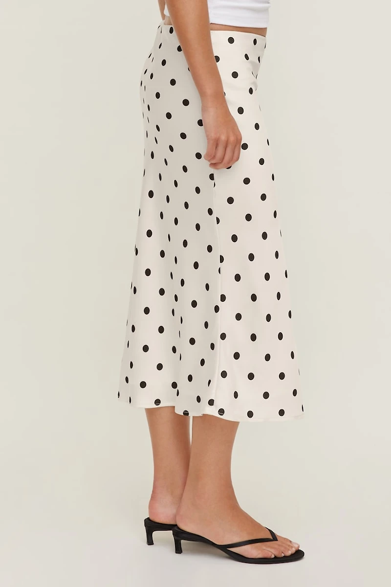 Delila Satin Midi Skirt