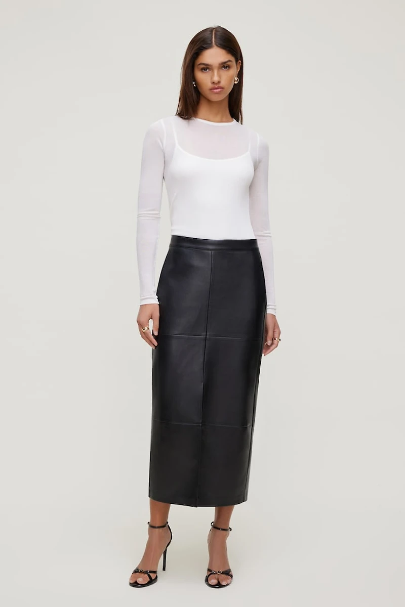 Sheer Layered Cami and Long Sleeve T Shirt