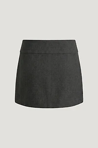 Wide Waistband Mini Skort
