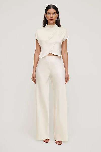 Izzy Wide Leg Satin Pants