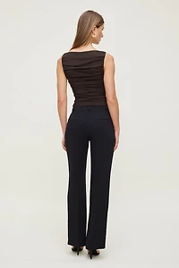 Pantalon fluide à jambe droite Camelia