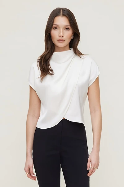 Blouse superposée en satin Ella