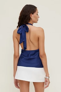 Vea Satin Halter Top