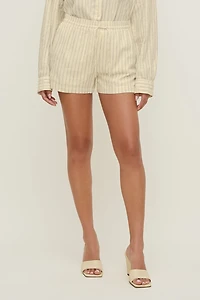Linen High Rise Shorts