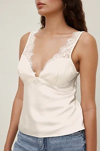 Satin Lace Cami Top