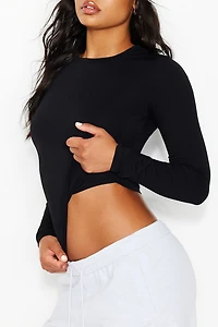 Sleek Crewneck Longsleeve Top