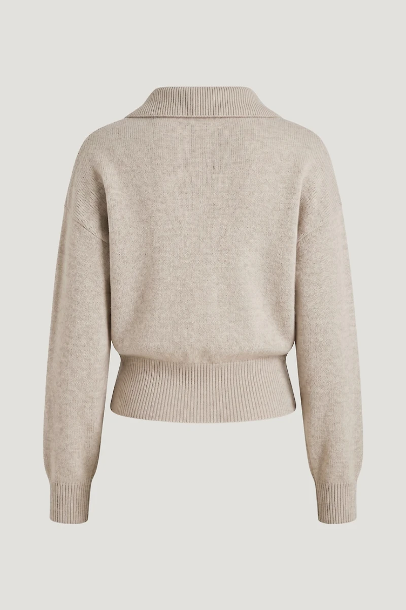 Audrey Cinched Polo Sweater