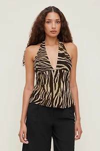 Vea Georgette Halter Top