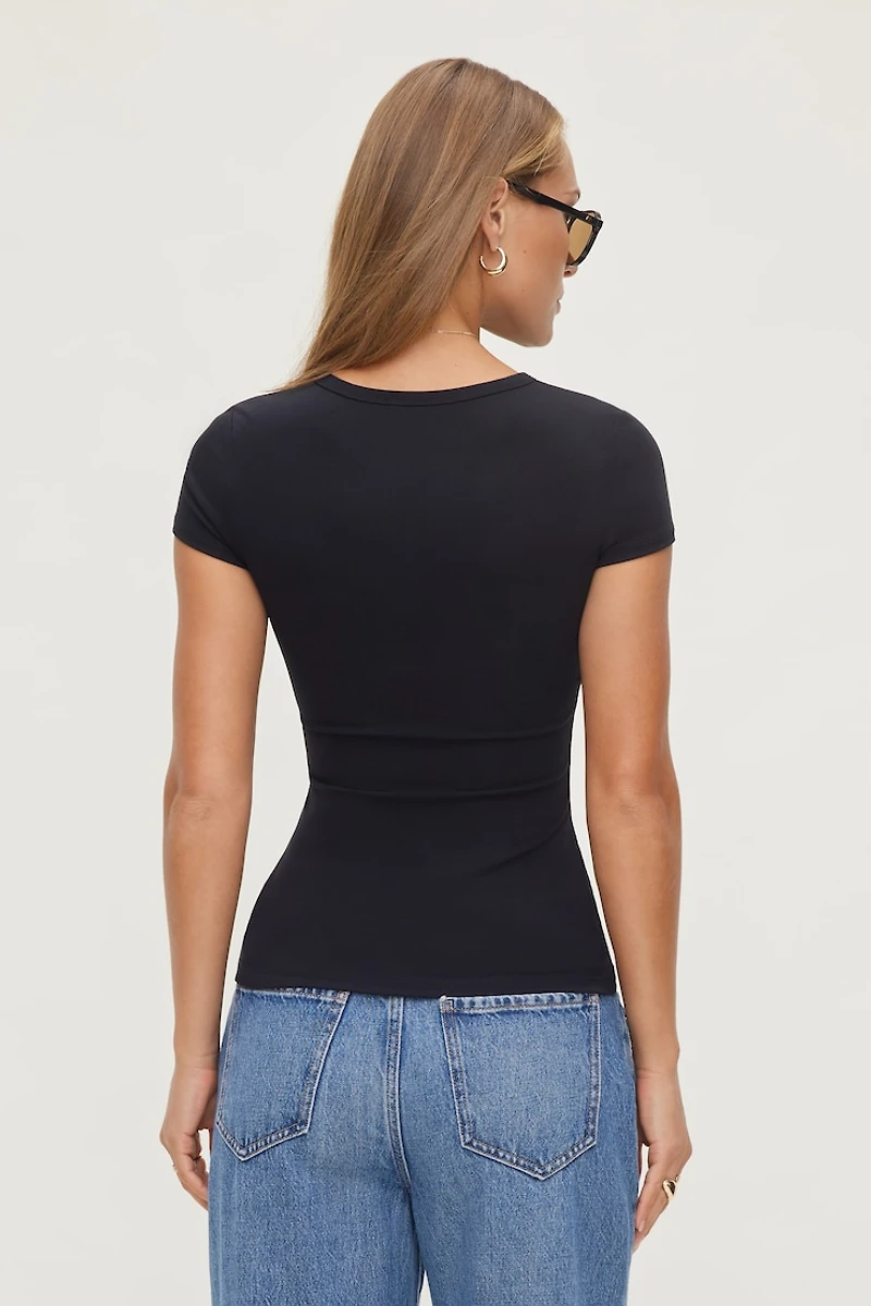 T-shirt à col rond Rumi