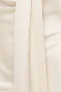 Fringe Scarf Satin Mini Dress
