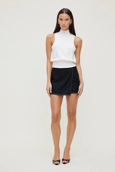Akaia Stretch Denim Mini Skort
