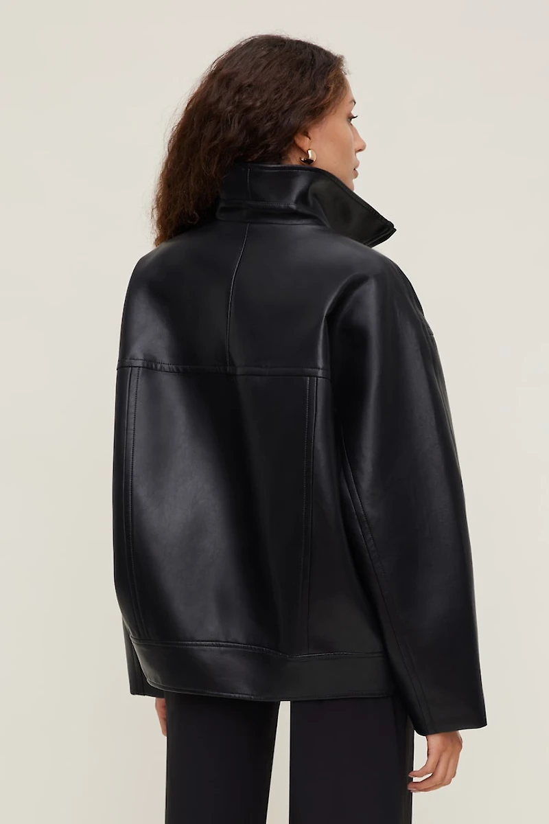 Cocoon Faux Leather Jacket