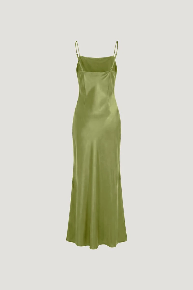 Lucia Satin Maxi Slip Dress