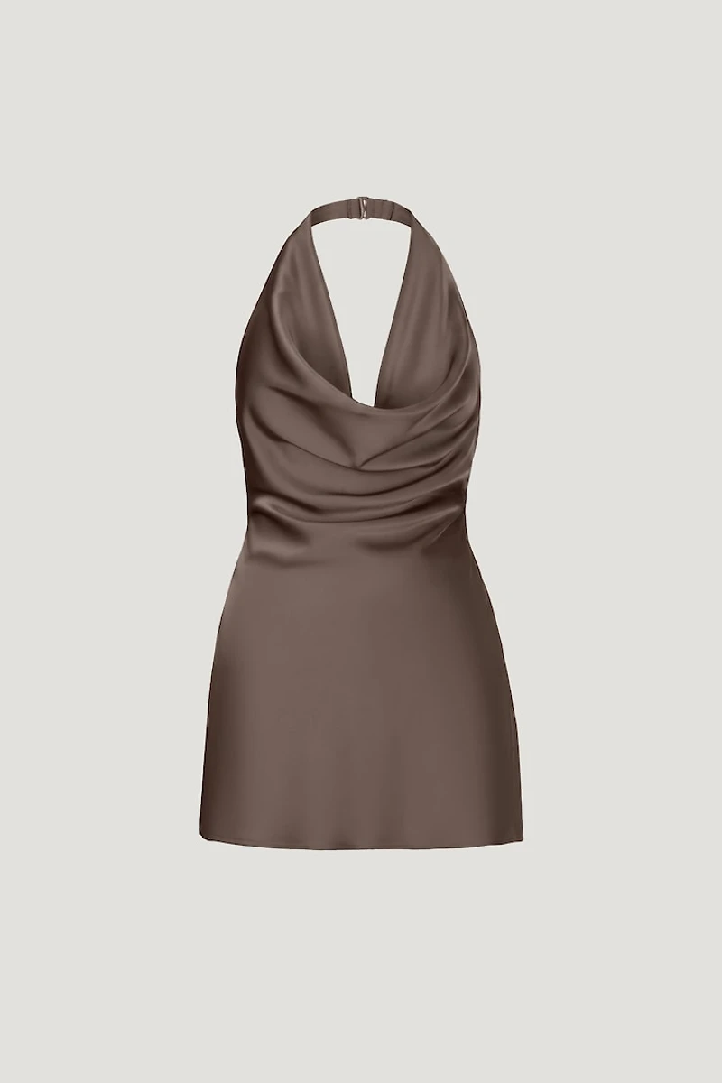 Camila Satin Romper Mini Dress