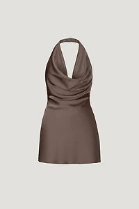 Camila Satin Romper Mini Dress