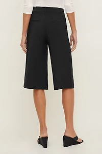 Jupe-culotte taille haute en crêpe