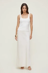 Jupe maxi en satin
