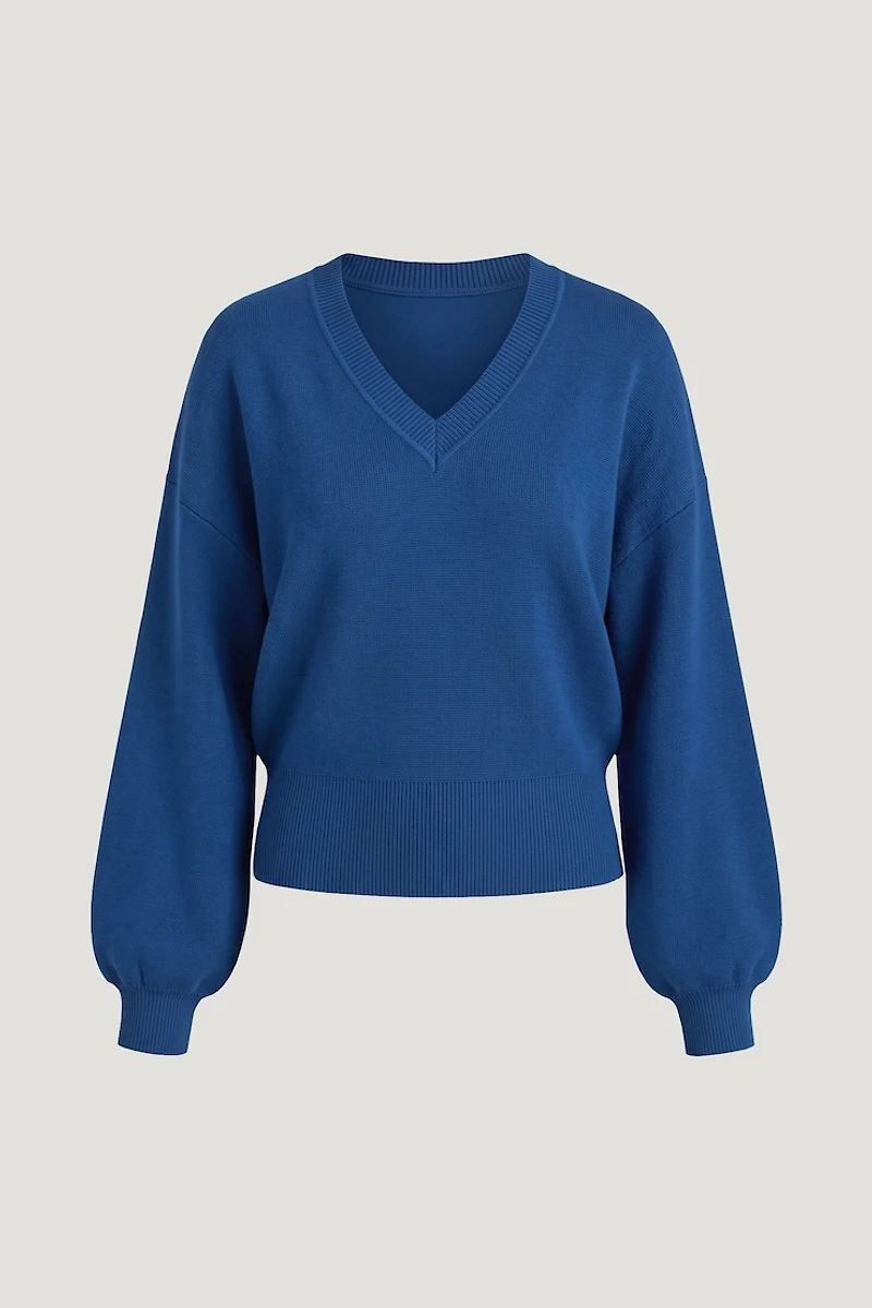 Cinched V Neck Sweater