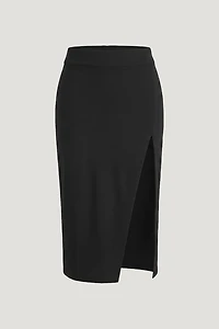Crepe Midi Skirt