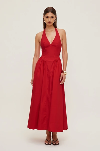 Robe maxi en popeline Taylor