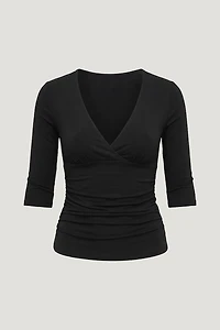Morgan Plunge 3/4 Sleeve Top