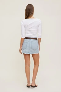 Gia Denim Mini Skort