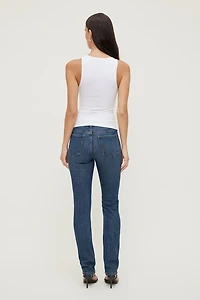 Mid Rise Slim Cigarette Leg Jeans