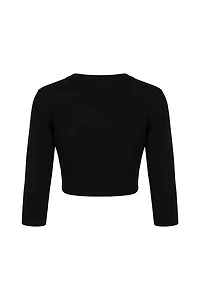 Ultra Cropped Cardigan Long Sleeve Top