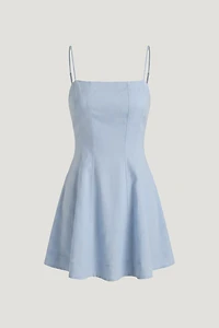 Ivory Linen Mini Dress