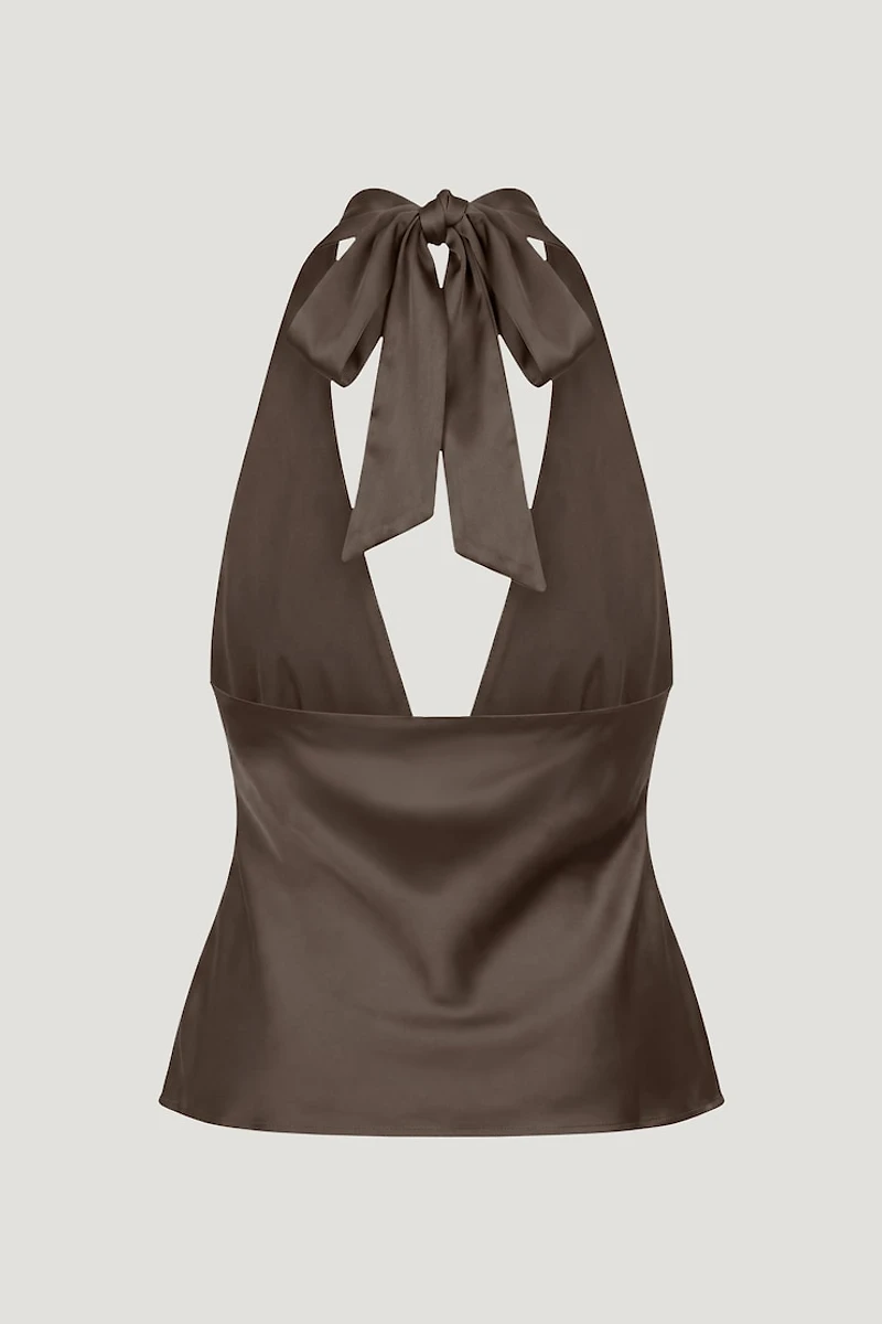 Vea Satin Halter Top