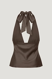 Vea Satin Halter Top