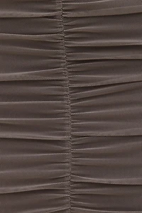 Jupe maxi froncée en maille