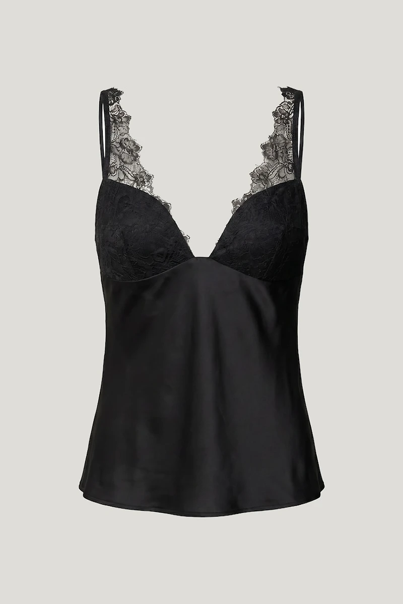 Satin Lace Cami Top