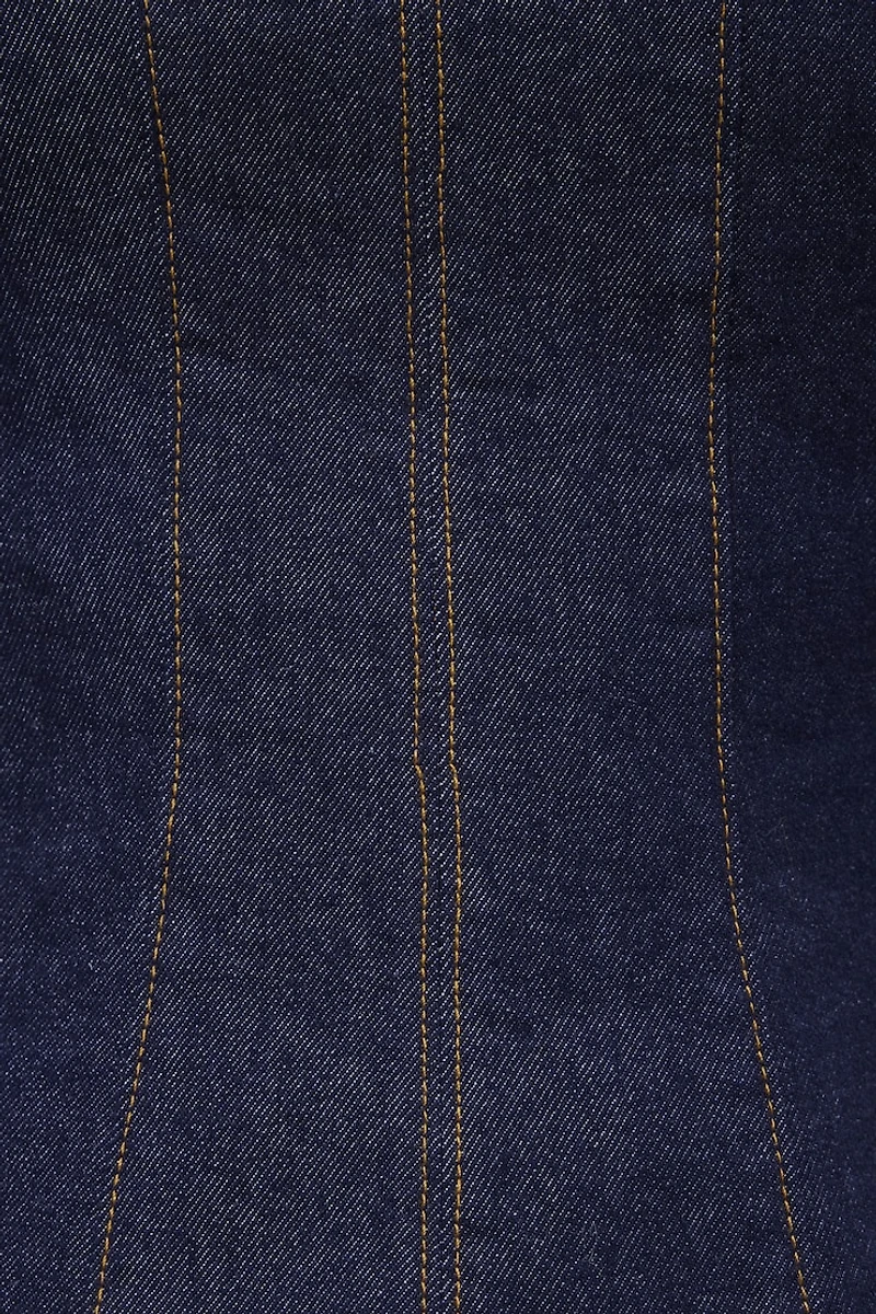 Haut à basque en denim