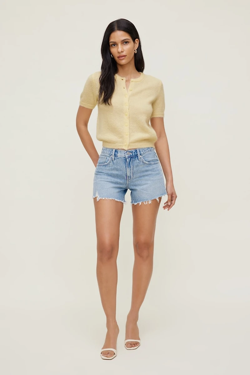 Premium Mohair Short Sleeve Cardigan