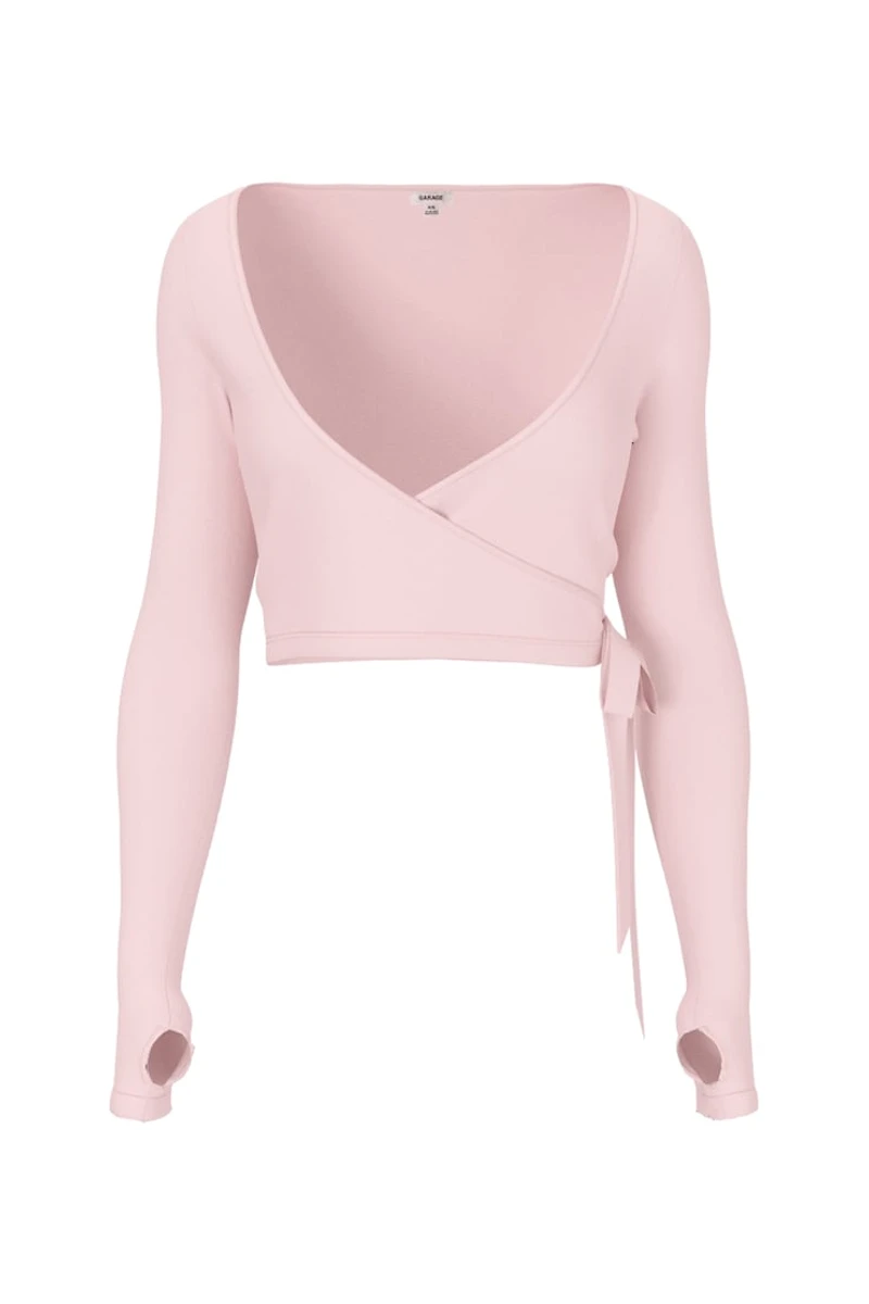 Smooth Long Sleeve Wrap Top