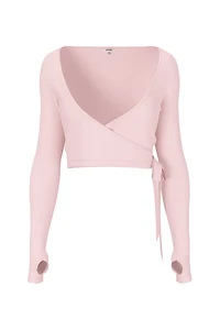 Smooth Long Sleeve Wrap Top