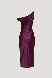 Jayde Stretch Satin Midi Dress