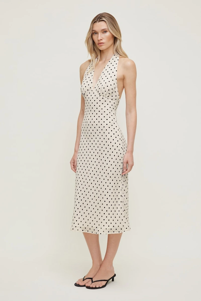 Elena Halter Midi Dress