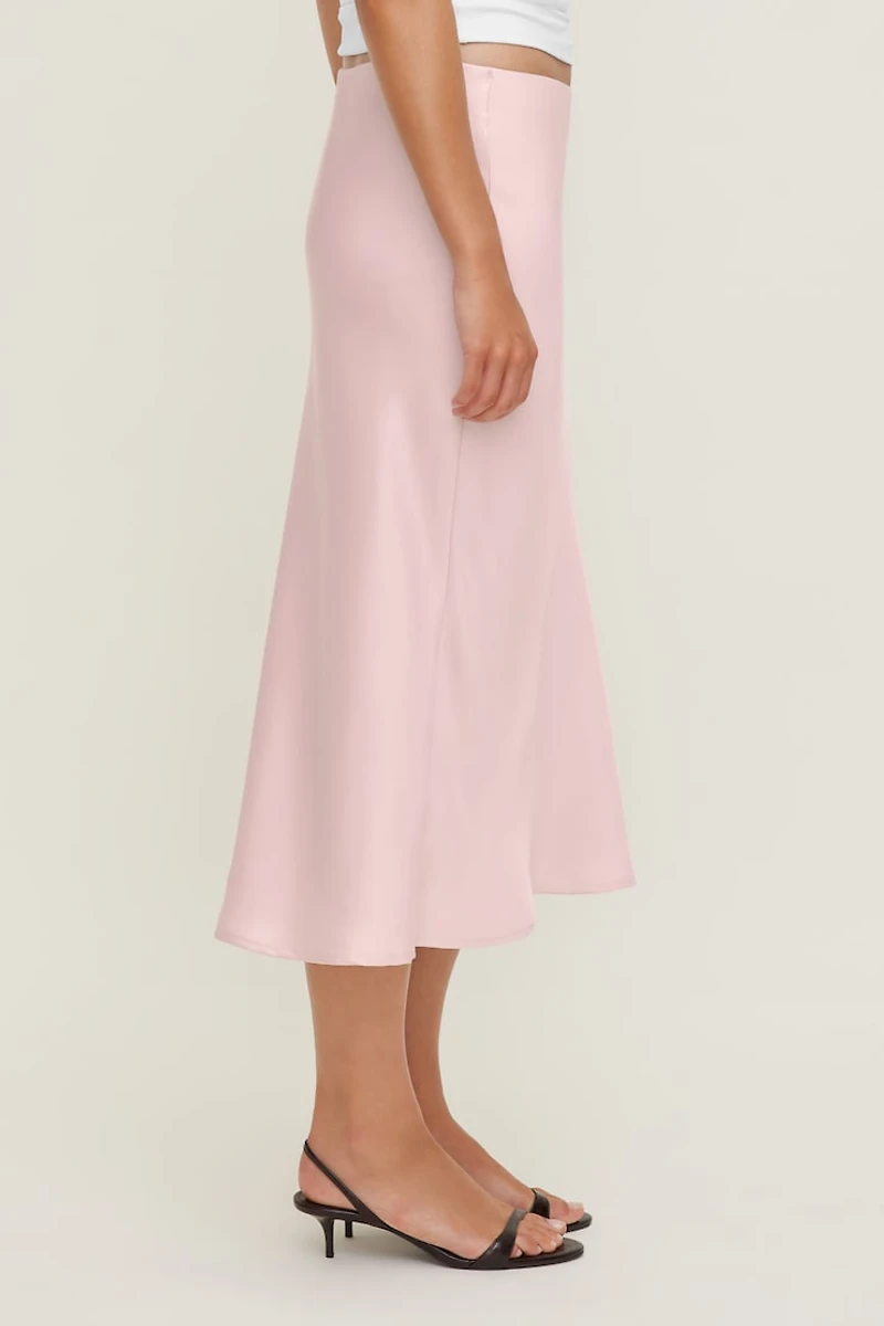 Delila Satin Midi Skirt