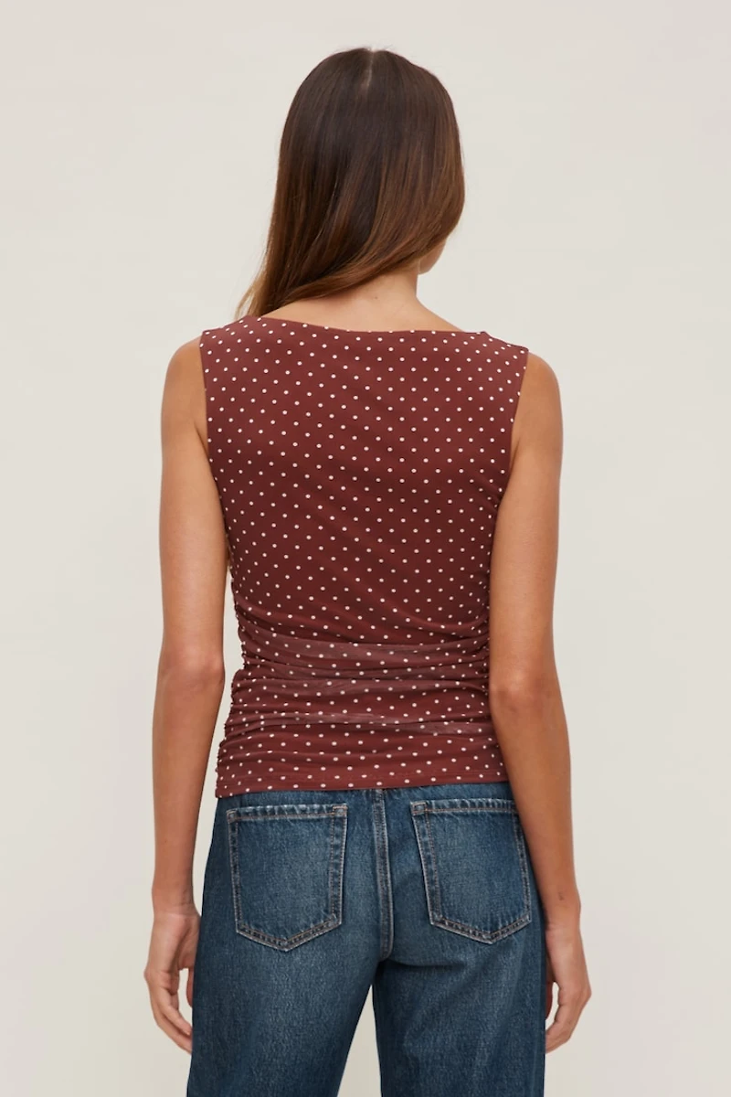 Nola Printed Mesh Tank Top